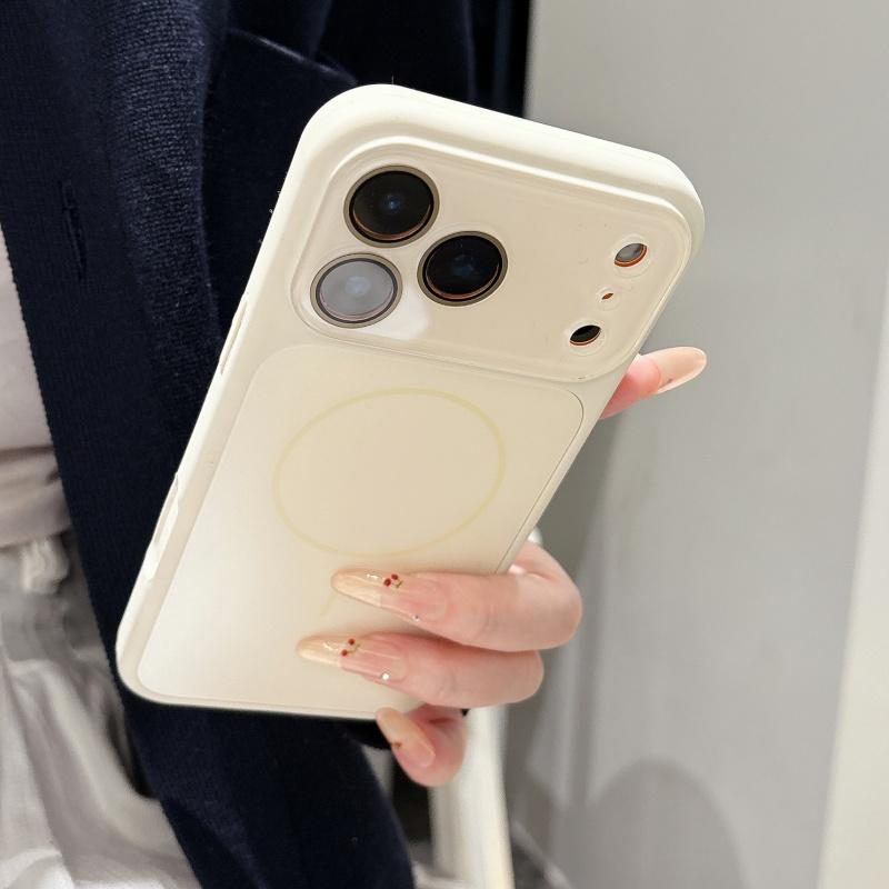 Liquid Soft Silicone Magnetic Case for iPhone 17 16 15 14 13 Pro Max For Magsafe Glossy Camera Glass AG Matte Acrylic Back Cover