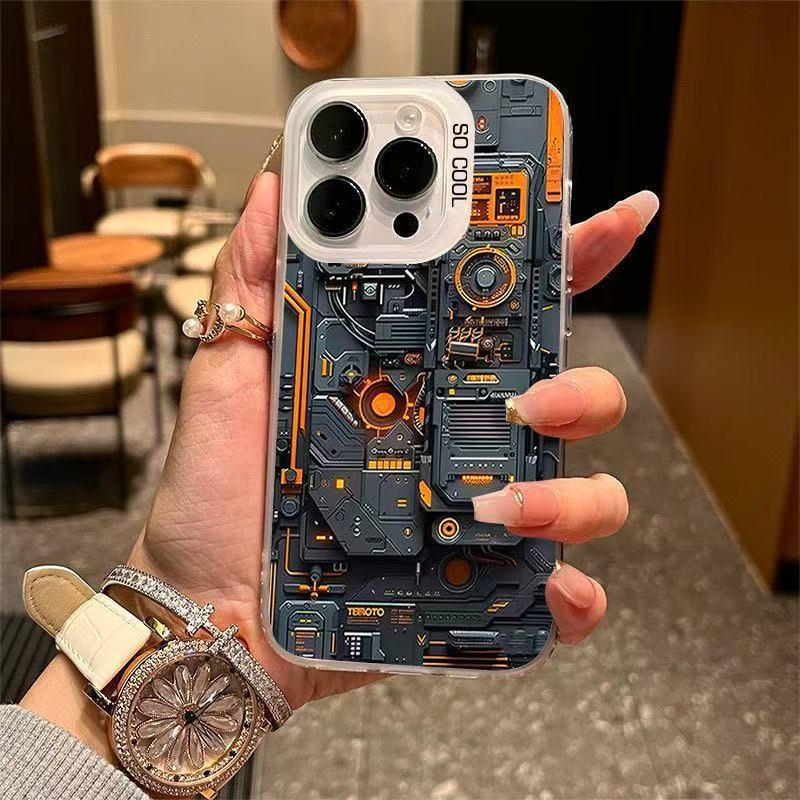 Energetic Cool Tech Phone Case for iPhone 17Promax/16/15/14/13 - European & American Style