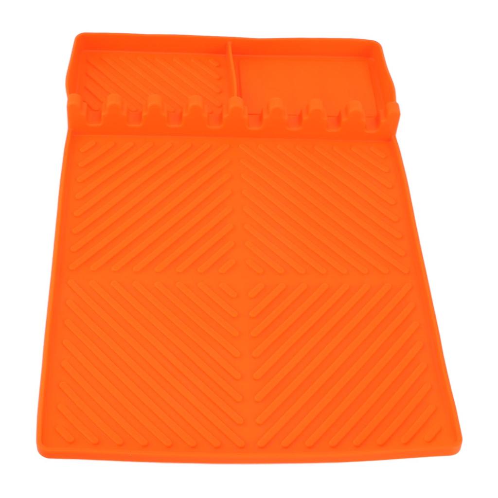 Grill Tools Mat Silicone 8 Slots 16x11.5in Anti Slip Heat Resistant Easy to Clean Griddle Accessories for Kitchen Cooking