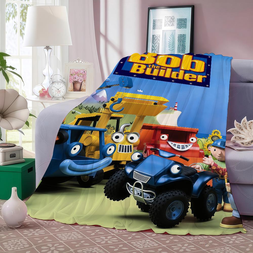 

Funny Cartoon B-Bob The B-Builder Blanket Warm And Soft Suitable For Bedroom Living Room Sofa Bed Office Travel Camping 30x40in