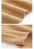 Women's Slimming Korean Style Cashmere Sweater - Autumn/Winter, Half-High Collar, Striped Solid Color, Versatile Base Layer