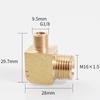 M12 M14 M16 M18 Metrico 1/8" 1/4" 3/8" 1/2" BSP Maschio Gomito a 90 Gradi Raccordo Tubo in Ottone Connettore Accoppiatore Acqua Gas Olio