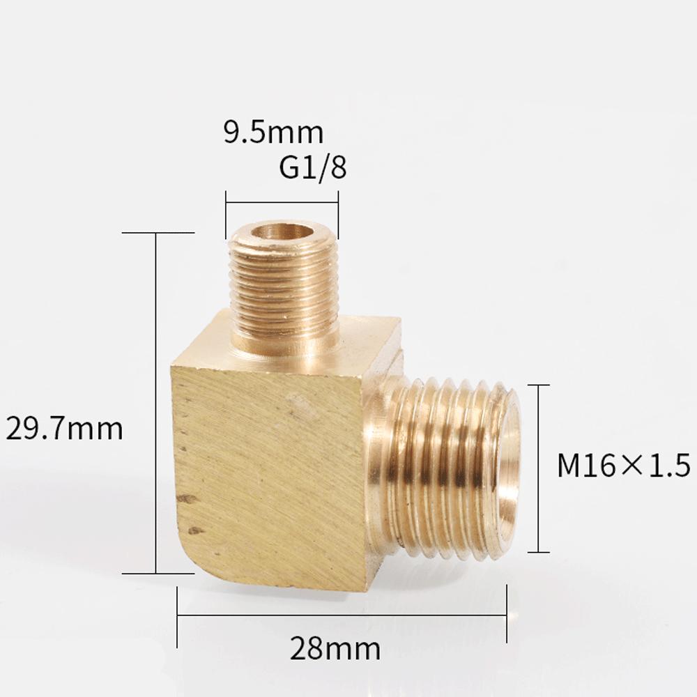M12 M14 M16 M18 Metrico 1/8" 1/4" 3/8" 1/2" BSP Maschio Gomito a 90 Gradi Raccordo Tubo in Ottone Connettore Accoppiatore Acqua Gas Olio