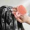 Piercell 2 In 1 Double Sided Shampoo Brush Silicone Soft Bristles Brush with Hanging Handheld Scalp Massager Brush Cleaning