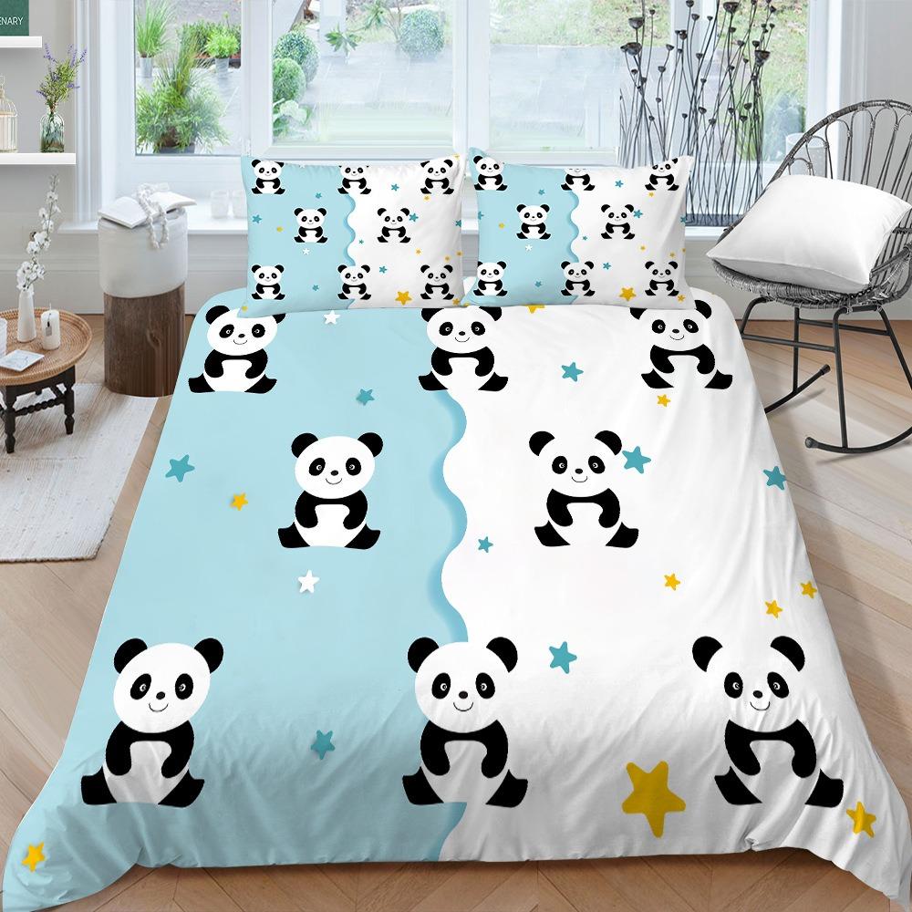 Panda, Pet Dog 3D Bedding Bed Comforter Set Duvet Cover Pillowcases Animal Kids,twin Full Queen Bedroom Set Bed Linens Cartoon