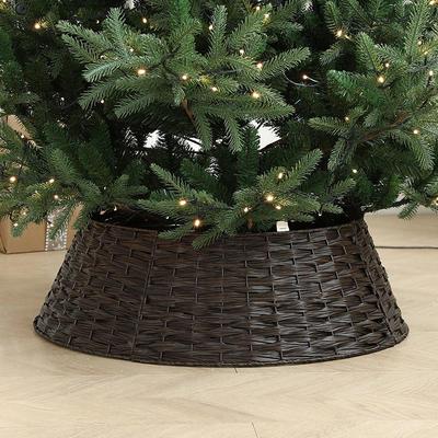 Nordic White Hand-Woven Christmas Tree Skirt and Fence Decoration
