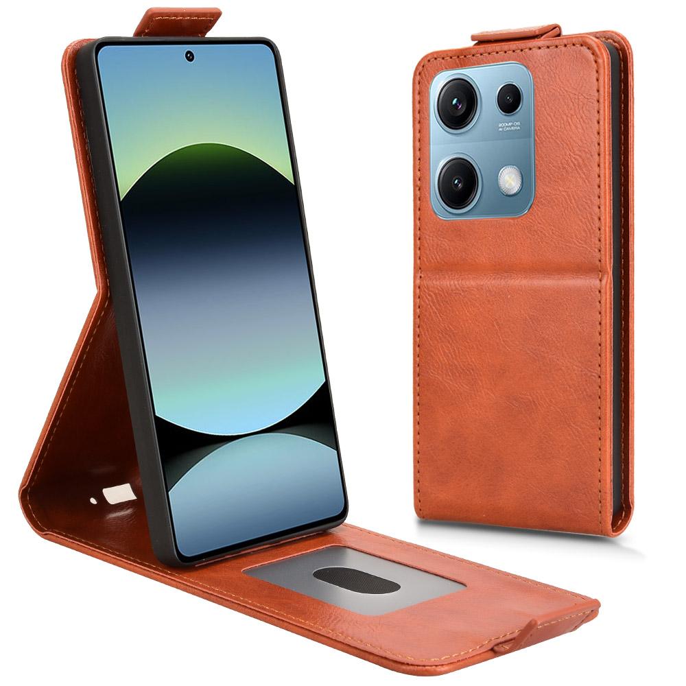 

Для Xiaomi Redmi Note 14S 4G Чохол-підставка Магнітна застібка Вертикальний фліп Шкіряний чохол для телефону з тримачем для карт Orange