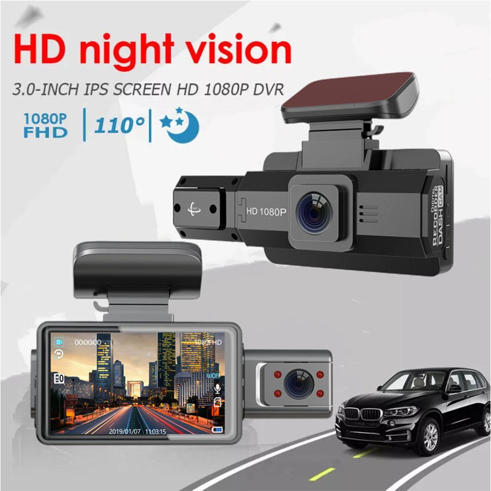 3 Inch Car Camera Recorder Dual Front And Inside HD Night 1080P Assecories Dash Car Vision Black Car DVR Box Cam V9X1