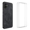 For Samsung Galaxy A06 5G Magnetic Case WANLONFENG SD Series PC TPU Phone Cover with 2Pcs Screen Film