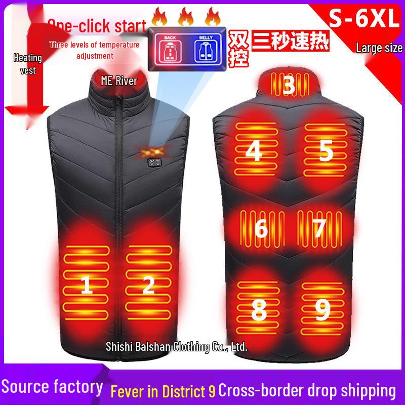 Unisex Winter Smart Heating Vest - Constant Temperature Electric Heated Cotton Jacket