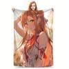 Anime Character Girl Flannel Printed Blanket Suitable for All Seasons Suitable for Living Room Office Sofa and Travel 180x250CM