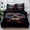 3-Piece Simple Modern Skull Animal Pattern Digital Printed Down Duvet Cover Set,Bedding Set(1 Down Duvet Cover+2 Pillowcases)