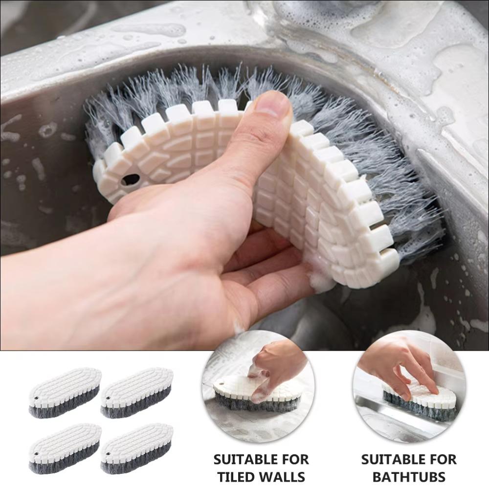 2Pcs Without Dead Corners Corner Brush Bendable Scrubber Cleaning Tool Tile Floor Cleaner  Bathroom