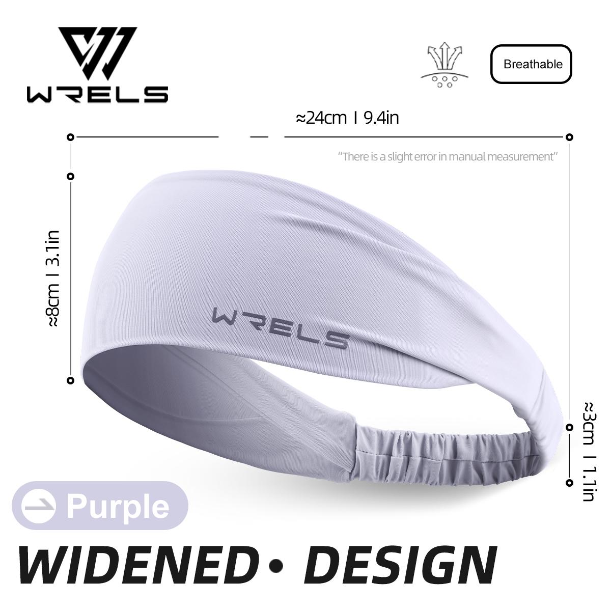 

WRELS Sport Headband Running Sweatband Absorbent Elastic Yoga Headband for Men Women Gym Fitness Tennis Jogging Workout фіолетовий