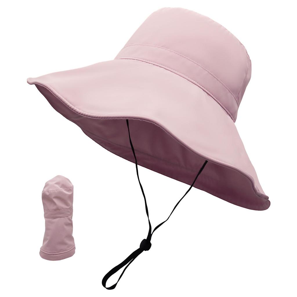 Women's Anti-UV Foldable Fisherman Hat with Large Brim for Summer/Spring Sun Protection