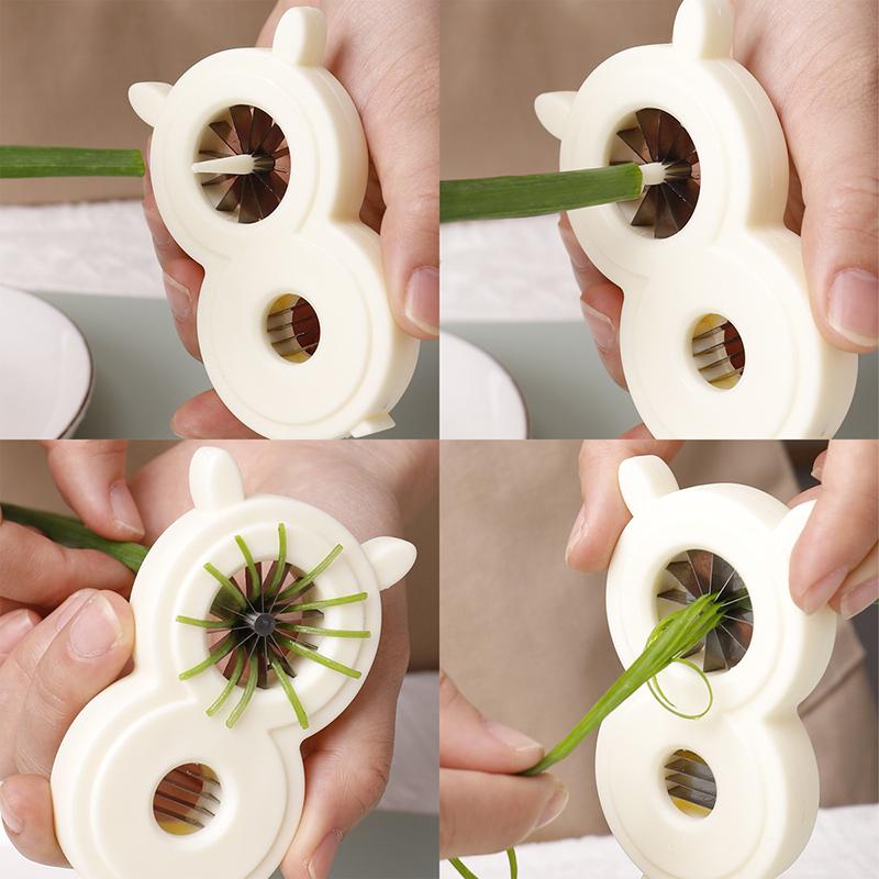 1Pcs Onion Beans Easy Slicer Stainless Steel Plum Blossom Onion Cutter Ultra-Fine Onion Shredder Slicer Kitchen Tool Accessories