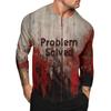Halloween Print Raglan Sleeve Men's Long Sleeve Top