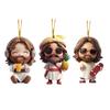 Car Rearview Mirror Ornament 2D Flat Hanging Pendant with Lanyard Easy To Hang Backpack Keychain Decoration