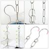 Metal Hooks Clothes Drying Rack Foldable Multi-port Clothes Hangers Iron Chain Space Saving Storage Hooks Wardrobe Storage