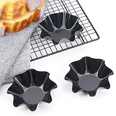 4Pcs Tortilla Pans Carbon Steel Baking Bowl Salad Bowl Baking Mold Cream Cake Tray Pan Shell Tart Flower Kitchen Tools