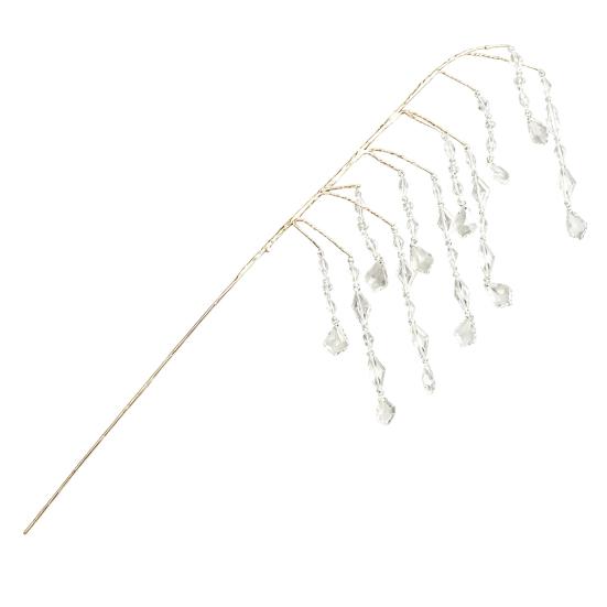 Funkelnde Zweig-Füller, Künstliche Kristall-Weihnachtsbaumstecker, Acryl-Weiß-Glitzer-Sprays für Feiertagsdekoration und Winterhochzeitskranz-Mittelstücke,