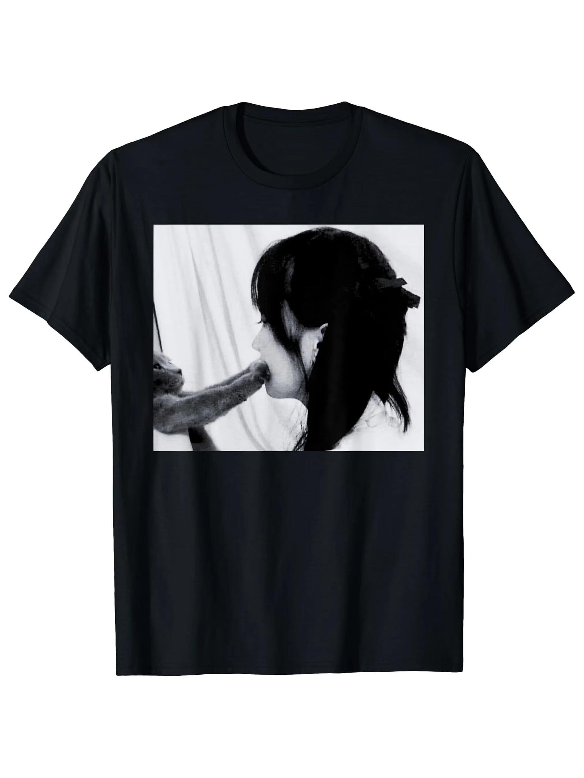 Fun Cat Pattern TShirt Dirty Heart Cat Design Black Background with White Cat Pattern Is The Best Gift for Cat Lovers S