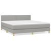 Maison Exclusive - Sommier à lattes de lit avec matelas Gris clair 180x200cm Tissu