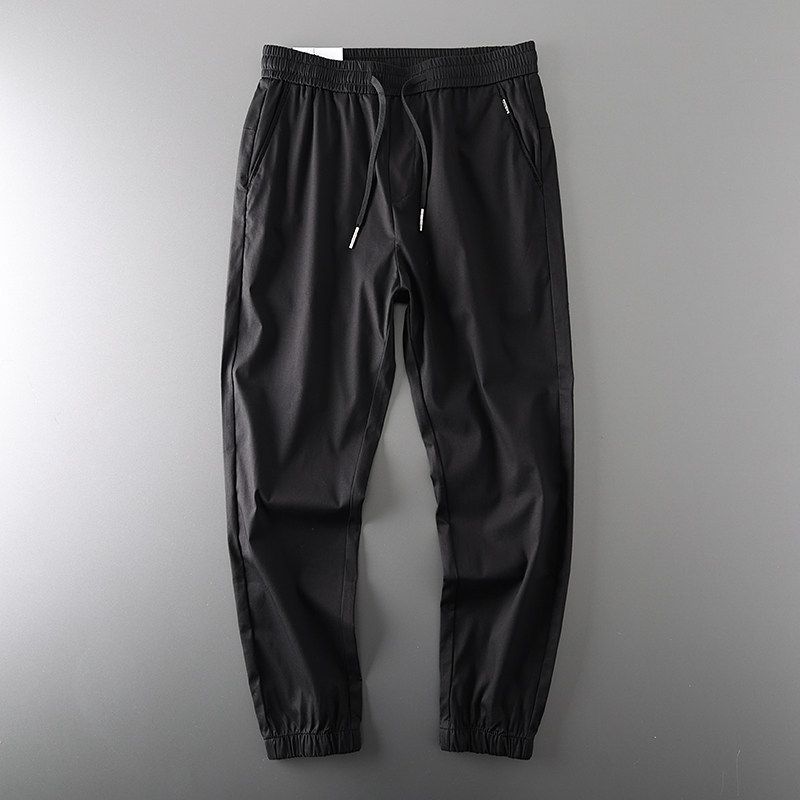 Export Tail Single Men s Cut Label Cattle Goods Drawstring Jogger Pants American Retro Street Pants Export Original Order Casual Pants Black 36