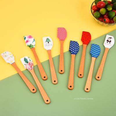 1ks Drevohriadená Silikónová Stierka na Torty Nepriľnavá na Krém Maslo DIY Škrabka na Pečenie Kuchynský Miešač Cesta Mixéry na Čokoládu Cesto