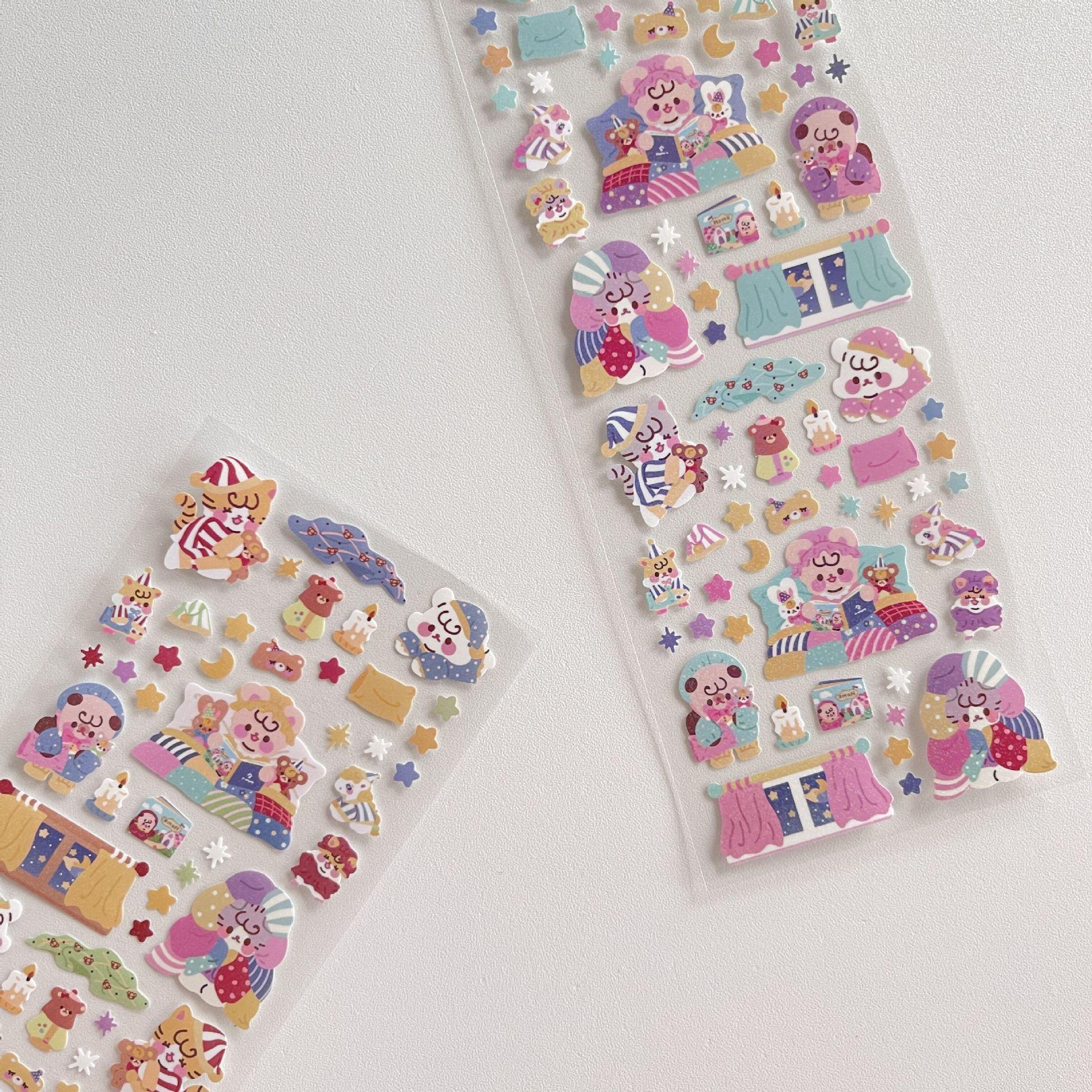 Милый мультфильм Декоративная лазерная наклейка INS Gooka Декоративная наклейка — фото 4