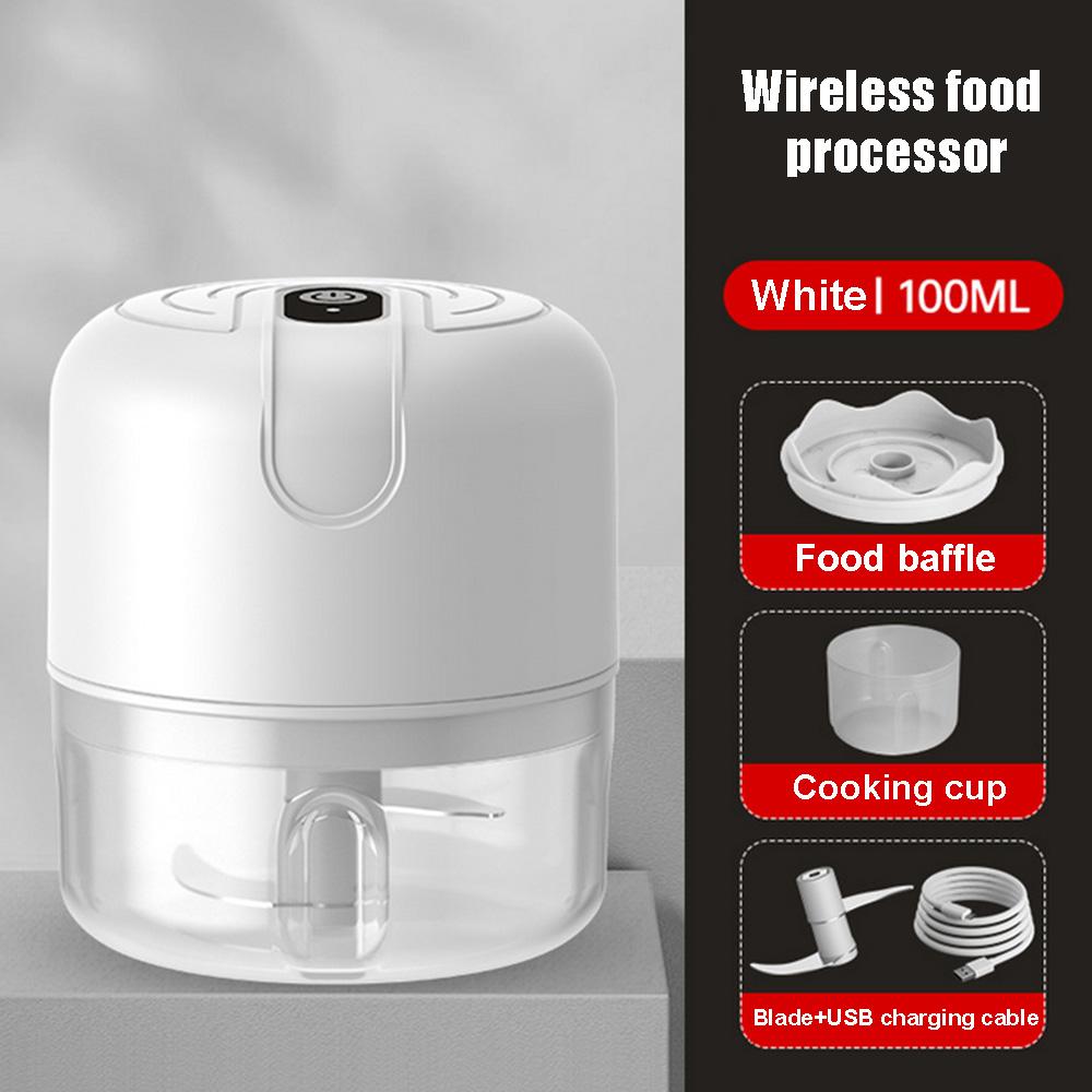 100/250ml Mini USB Wireless Garlic Masher Press Mincer Vegetable Chili Meat Food Chopper Kitchen Accessories