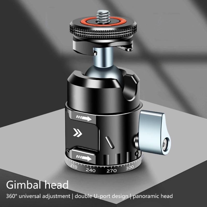 360-Grad-Drehkopf-Stativkopf mit 1/4-Zoll-Blitzschuh-Adapter für Camcorder und Einbeinstative, Lichtstativ