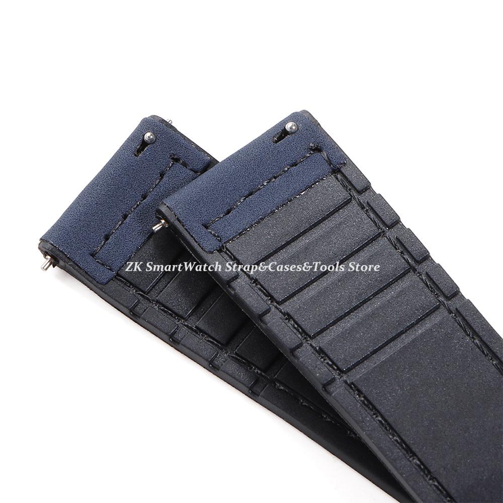 20mm 22mm Leather Strap for Samsung Galaxy Watch 6/5/4 40mm 44mm Gear Band Vintage Bracelet for Xiaomi Redmi Watch 3 Lite/Active