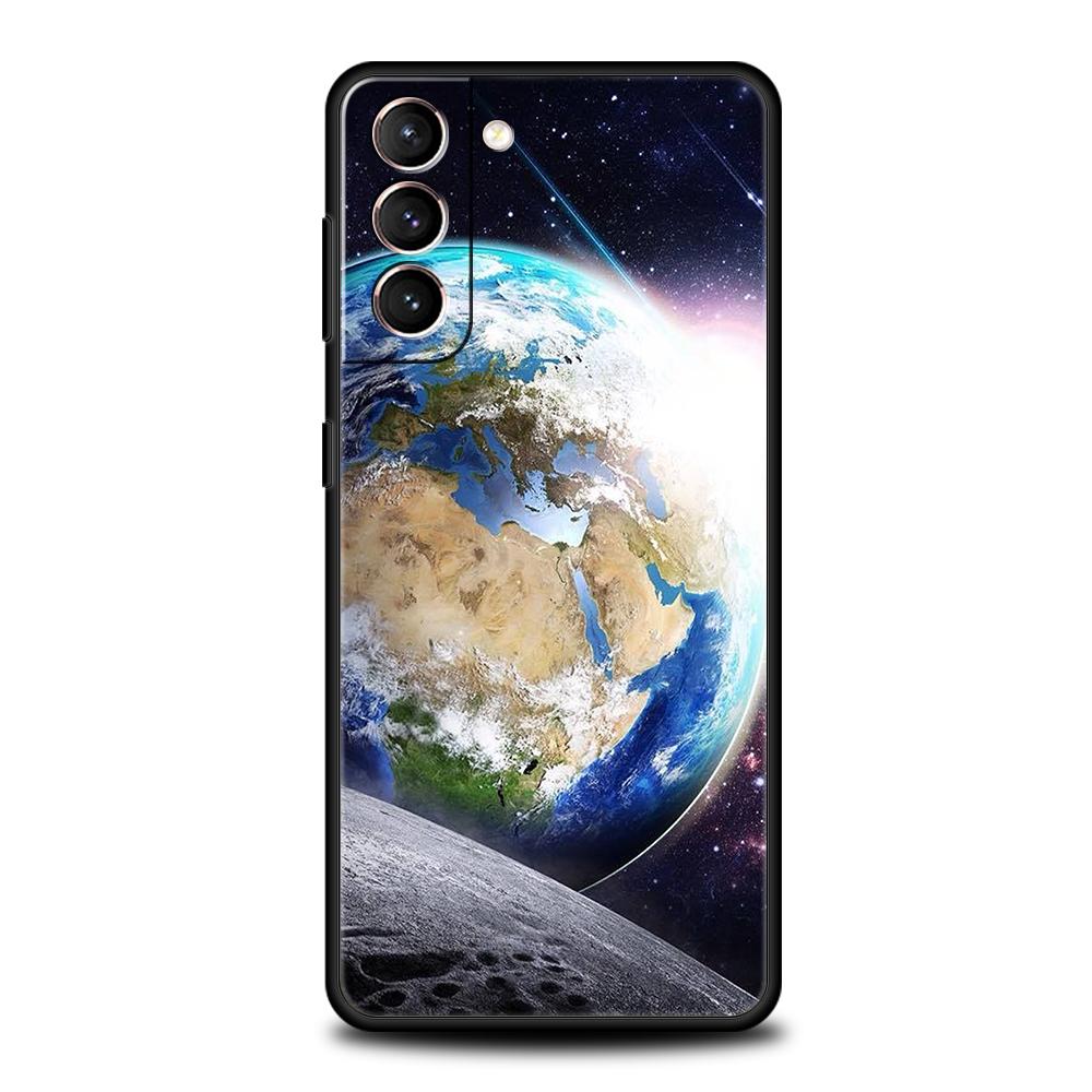 Schöne Planeten Sterne Hülle für Samsung Galaxy S24 S23 S22 S20 S21 FE Ultra S24 S23 S10 S10E S9 S8 Plus 5G Silikon Handyhülle