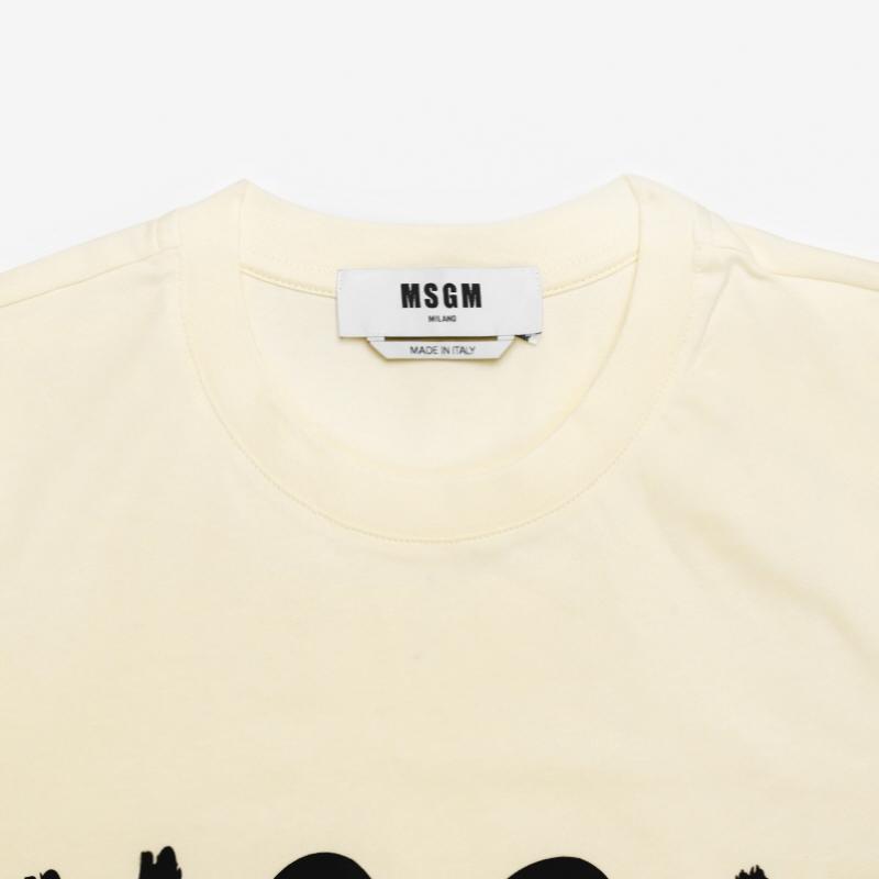 MSgm Geprägtes Logo Herren S Kurzarm T-Shirt 2000mm510 200002 02