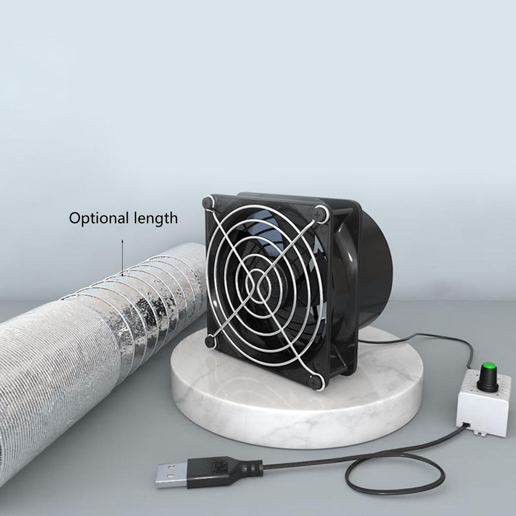 Absorbant de fum de lipit cu viteză reglabilă USB, ventilator extractor de fum, conductă, ventilator de evacuare cu tub, ventilator de ventilație
