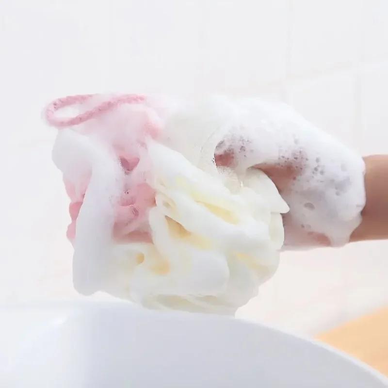 Exfoliating Body Scrub Mesh Sponge, Soft Foaming Shower Bubble Ball Back Brush, Multi-function Skin Care Bath Accessory