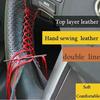 38cm Microfiber Car Steering Wheel Cover Soft Leather Braid On The Steering-Wheel with Needle Thread DIY Car Decoration