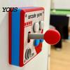 Arcade Game Panel Decor Switch Wall Decoration, Retro Control with Movable 90s Rocker, Mount for E-Sports Room Buttons