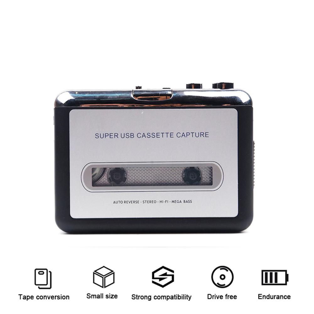 USB Cassette Capture Radio Player Portable USB Cassette Tape To MP3 Converter Capture Audio Music Player Tape Cassette Recorder