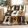 Vintage Patchwork Duck Head Flannel Blanket, Large Soft Lightweight for Beds Sofas Offices Camping Travel, All-Season Gift