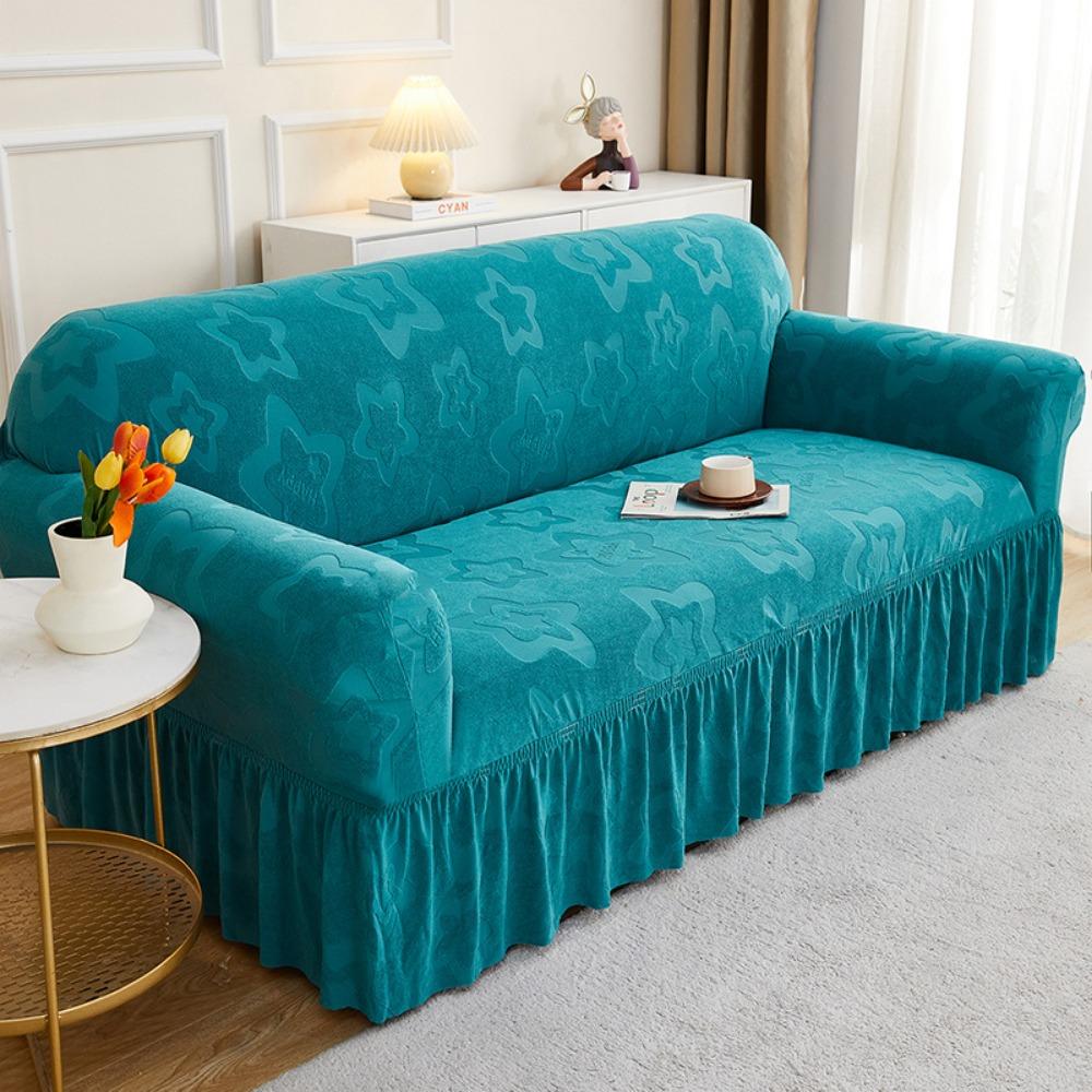 Thickened Skirt Jacquard Sofa Cover Full Coverage Universal Slip Proof Dustproof Sofa Cushion Cover