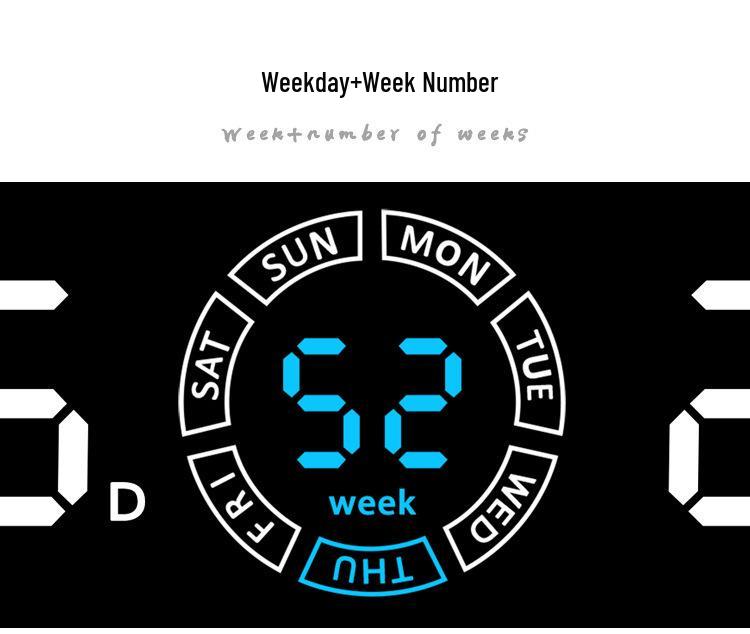 LED Digital Wall Clock with Bluetooth & Auto Time Sync for Living Room - Model 6667