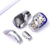 4PCS Chrome Matt With Leather Shift Knob Gear Side Cover DSG Emblem For VW Golf 6 7 R GTI Passat B7 B8 CC R20 Jetta MK6 GLI