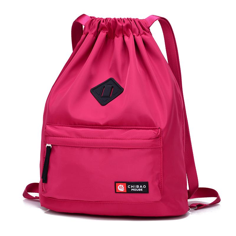 Reiserucksack mit Kordelzug, wasserdicht, Nylon, große Kapazität, Aufbewahrungstasche, Damen-Umhängetasche