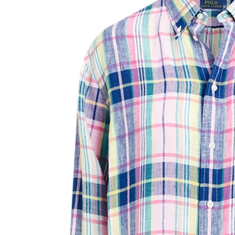 Polo Ralph Lauren SS24 Plaid Point Collar Single-Breasted Loose Long Sleeve Shirt Women shirts Multicolor WMPOSHTNDO20508-650