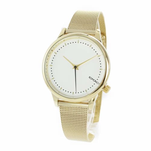

KOMONO Women s ESTELLE ROYALE 36mm White Dial Gold Mesh Stainless Steel Watch KOM-W2865