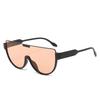 Integrated large frame sunglasses, European and American fashion half personalized metal toad sunglasses sunglasses