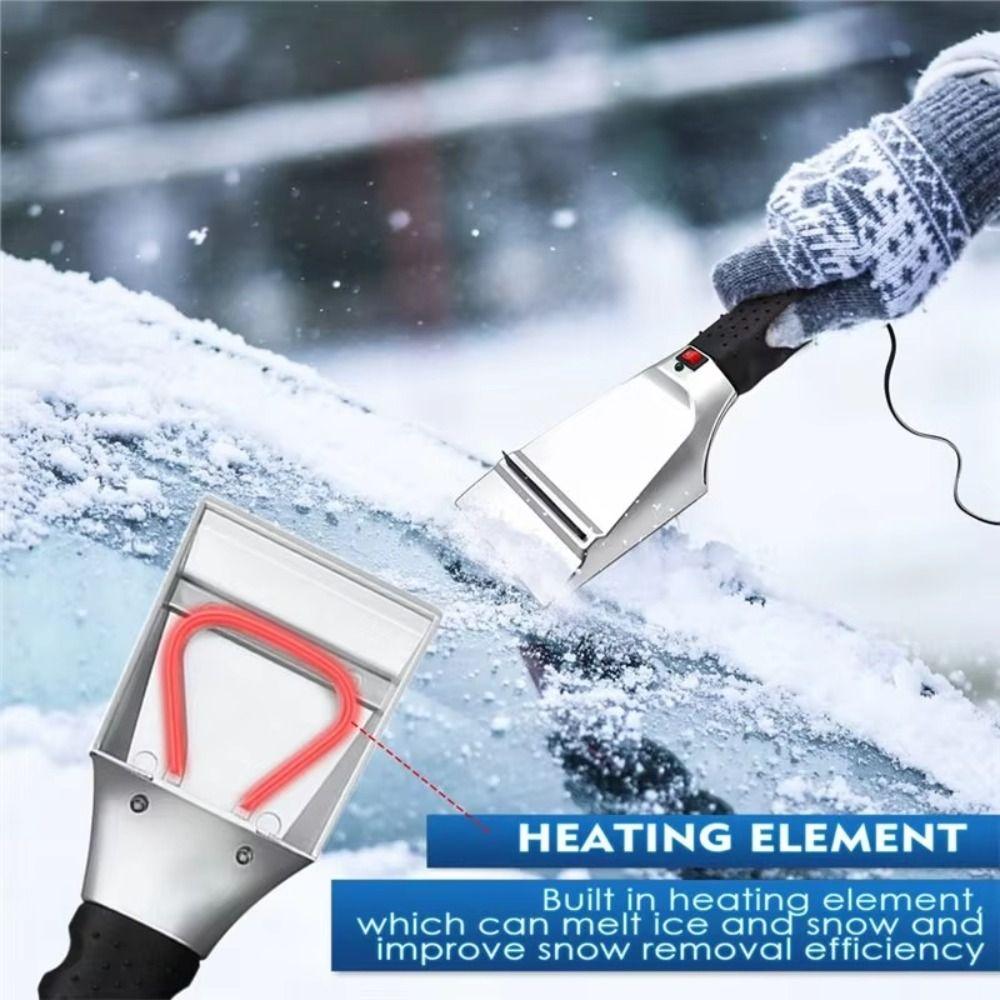 Rubber Wiper Car Ice Scraper Anti Skid Handle Windshield Defrost Tool  Ice Removal
