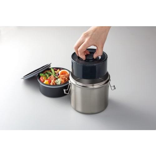 Skater Thermal/Cold Vacuum Stainless Steel Bowl Type Lunch Box DX 820ml Ultra Light Antibacterial Basic STLB3DXAG-A
